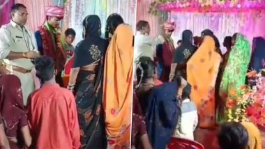 Uttar Pradesh: Police Personnel Performs Wedding in Ambedkar Nagar As Pandit Runs Away After Fight (Watch Video)
