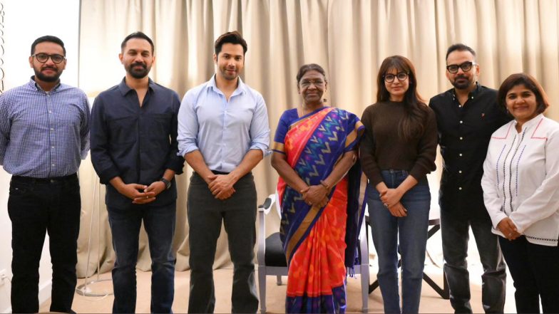 Citadel: President Droupadi Murmu Meets Varun Dhawan, Samantha Ruth Prabhu and Rest Of The Team in Serbia (View Pic)