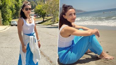 Soha Ali Khan Serves Major Summer Style Goals in White Tube Top and Blue Trousers, Rang De Basanti Actor Shares Stylish Pics From Malibu Vacay