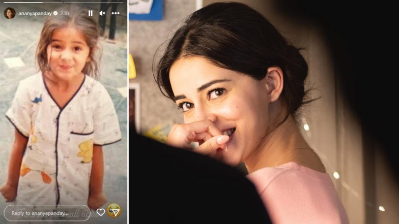 Cuteness Alert! Ananya Panday Melts Hearts with Adorable Throwback Picture, Wishes To Be Kid Again (View Pics)