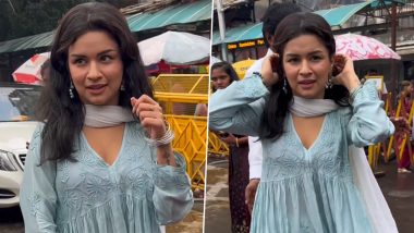 Tiku Weds Sheru: Avneet Kaur Seeks Blessings at Siddhi Vinayak Temple For The Success Of Debut Movie (Watch Video)