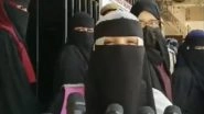 Burqa-Clad Students Denied Entry, &lsquo;Forced&rsquo; To Take Off Burqa Before Exams at Ranga Reddy Degree College in Hyderabad; Telangana Home Minister Reacts (Watch Video)