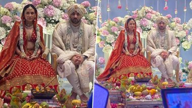 Karan Deol Marries Drisha Acharya! Check Out These Beautiful Clicks of Groom and Bride From Their Lovely Wedding (View Pics)