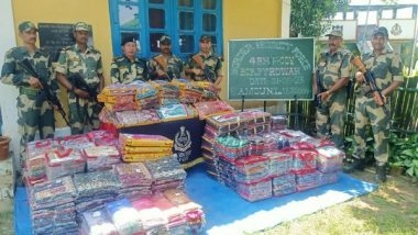India News | BSF Seizes Smuggled Clothing Items Worth Rs 13 Lakh at Meghalaya-Bangladesh Border
