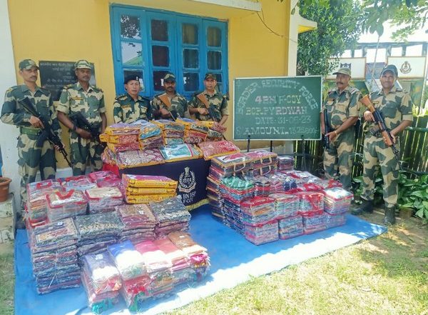 India News | BSF Seizes Smuggled Clothing Items Worth Rs 13 Lakh at Meghalaya-Bangladesh Border