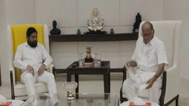 India News | NCP President Sharad Pawar Meets Maharashtra CM Eknath Shinde in Mumbai