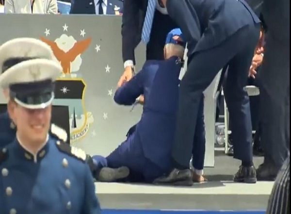 Joe Biden Trips, Falls at US Air Force Academy Graduation Ceremony (Watch Video)
