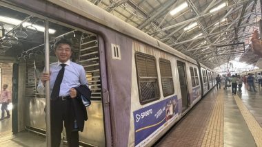 World News | Japanese Ambassador Hiroshi Suzuki Takes Ride in Mumbai Local, Explores Markets