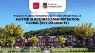 Business News | Lexicon MILE and the University of South Wales Launch Unique UK Global MBA Program with Exceptional ROI for Students