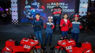 Business News | TVS Racing Launches Its Experience Centre at KidZania Delhi NCR; Kick-starts Its First-ever Virtual Racing Championship for Gen-Alpha