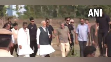 India News | Odisha Train Mishap: PM Modi Arrives at Crash Site in Balasore; to Meet Survivors in Hospital