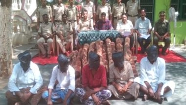 India News | Andhra Pradesh: 62 Red Sandalwood Logs Seized in Three Cases, Five Arrested