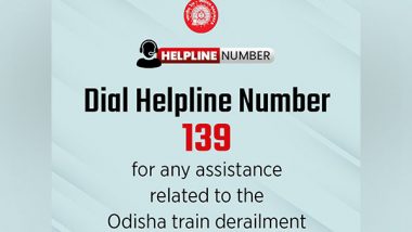 India News | Dial 139 Helpline for Any Assistance Related to Odisha Train Tragedy