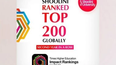 Business News | Shoolini University Among Global Top 200 Again