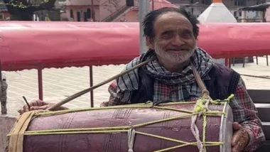 India News | Meet Abdul Ghani, an Artist Playing Drums in Poonch's Budha Amarnath Temple for Past 30 Years