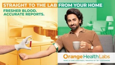 Business News | Orange Health Labs Appoints Ayushmann Khurrana as Brand Ambassador