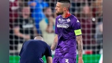Sports News | Fiorentina's Captain Biraghi Suffers Head Injury in Final Against West Ham United