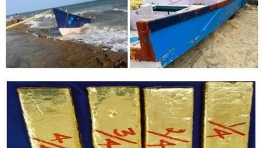 India News | Tamil Nadu: Gold Bars Worth Rs 1.45 Crore Seized in South Sea of Nochiyurani