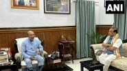 India News | Assam CM Himanta Biswa Sarma Meets Manipur CM N Biren Singh in Manipur Today