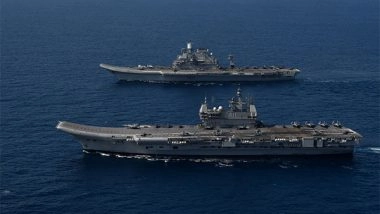 India News | Indian Navy's Multi-Aircraft Carrier Force Showcased