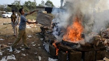 India News | Odisha Police Destroys 2.2 Lakh Kg of Marijuana, 78 Kg of Brown Sugar