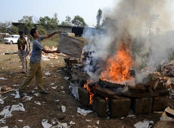 India News | Odisha Police Destroys 2.2 Lakh Kg of Marijuana, 78 Kg of Brown Sugar