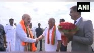 India News | Tamil Nadu: Amit Shah Arrives in Vellore, to Hold Public Meeting
