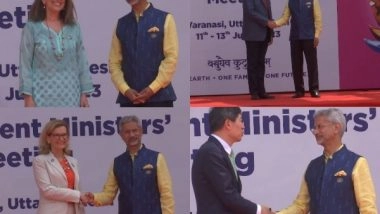 World News | Jaishankar Welcomes Delegates at G20 Development Ministers' Meeting in Varanasi