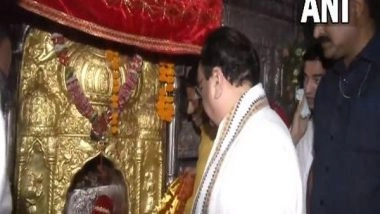 India News | Himachal: JP Nadda Offers Prayers at Mata Jwalaji Temple in Kangra