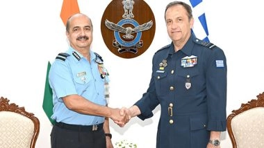 World News | Hellenic Air Force Chief Calls on IAF Chief VR Chaudhari