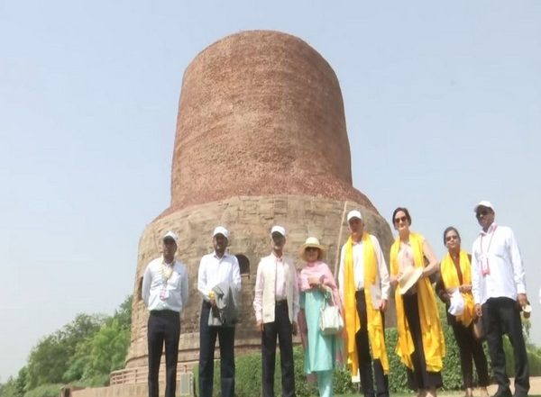 World News | EAM Jaishankar and G20 Delegates Visit Holy Site of Sarnath