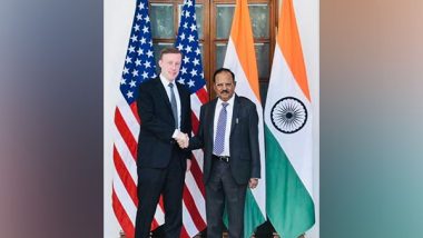 World News | US NSA Jake Sullivan Meets Counterpart Ajit Doval, Addresses Meet on Critical, Emerging Technologies in Delhi