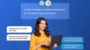 Business News | Appy Pie Launches AI-powered Text to Chatbot Generator