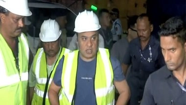 India News | Assam: CM Himanta Sarma Visits Under Construction Flyover Site in Maligaon