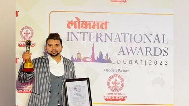 Business News | Veteran Real Estate Builder of RK Builders, Randhir P Mhatre Honoured During Lokmat International Awards 2023 in Dubai