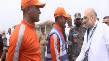 India News | Home Minister Amit Shah Visits Cyclone-affected Areas of Gujarat, to Hold Press Conference in Bhuj at 7pm