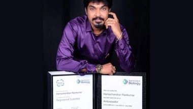 Business News | Dr Hemachandran Ravikumar is Appointed as Ambassador of the Royal Society of Biology, London