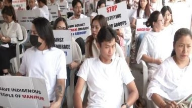 India News | Manipur Violence: Manipuris in Hyderabad Stage Protest to Express Solidarity with People There