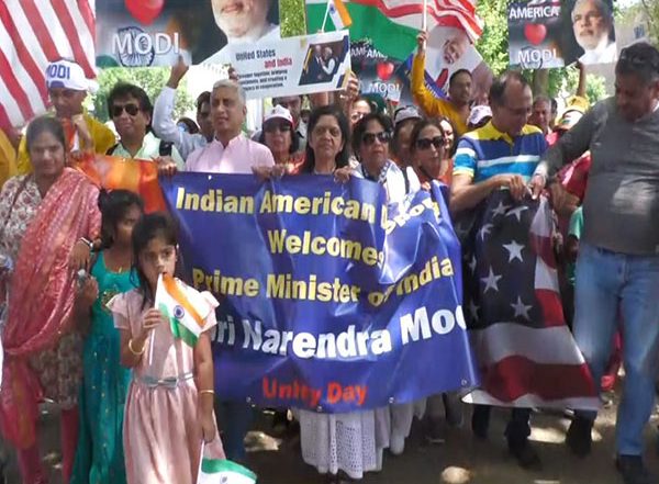 World News | Indian-Americans Hold Unity March in Washington Ahead of PM Modi's Visit