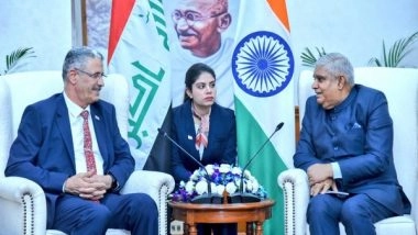World News | Iraq's Deputy PM for Energy Affairs Calls on Vice President Dhankhar