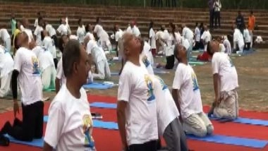 World News | Nepal: Scores Perform Yoga at Lumbini Ahead of International Day of Yoga