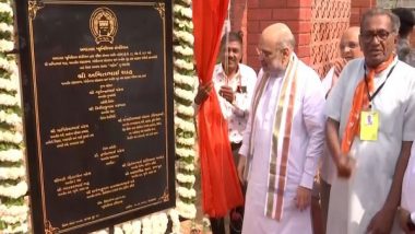 Gujarat: Union Home Minister Amit Shah Inaugurates Newly Constructed Park in Ahmedabad (Watch Video)