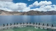 India News | Indian Army Personnel Perform Yoga at Ladakh's Pangong Tso Lake