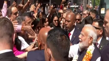 World News | PM Modi Meets People Outside Hotel in New York