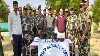 India News | Rajasthan: BSF Recovers Pak Drone, Two Packets of Suspected Narcotics in Gharsana