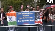 World News |  US: Huge Crowd Gathers Outside White House to Welcome PM Modi