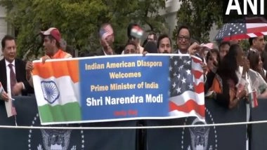 World News |  US: Huge Crowd Gathers Outside White House to Welcome PM Modi