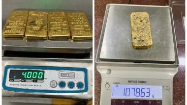Business News | Five Held at Delhi Airport for Smuggling over 5-kg Gold into India