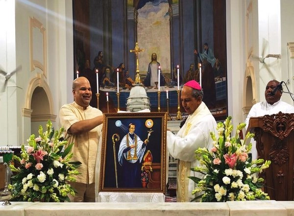 India News | Delhi: Thanksgiving Prayer and Unveiling of St. Joseph Vaz Portrait Held at Sacred Heart Cathedral