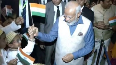 World News | Egypt: PM Modi Arrives at Cairo Hotel to Rousing Welcome from Indian Diaspora